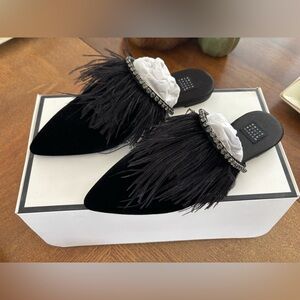 White House Black Market Blaire Feather Slide